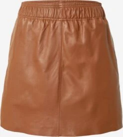 Leren Rokken Rok Shelby Dames Kastanjebruin