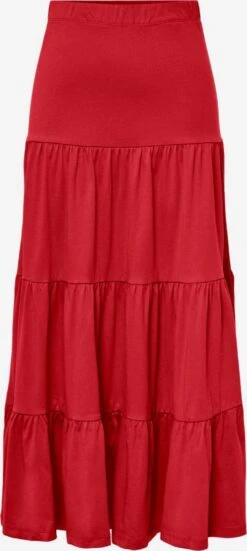 ONLY Maxi Rokken Rok MAY Dames Knalrood