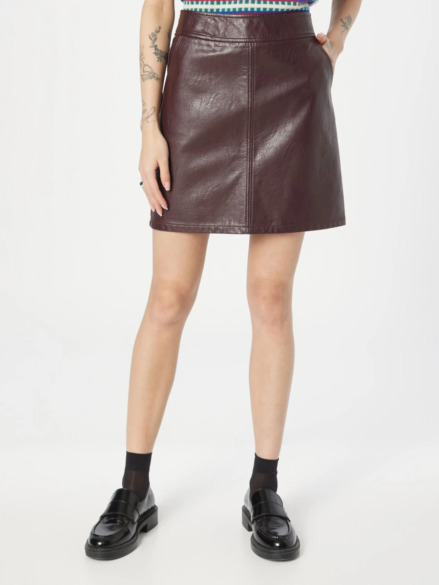 Dorothy Perkins Leren Rokken Rok Dames Bessen - Afbeelding 3