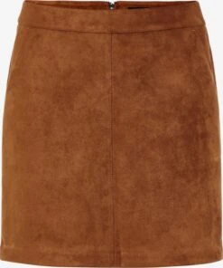 Vero Moda Leren Rokken Rok Donna Dina Dames Cognac