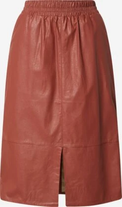 Soaked In Luxury Leren Rokken Rok Cady Dames Roestbruin