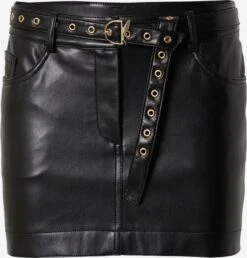 Patrizia Pepe Leren Rokken Rok GONNA Dames Zwart