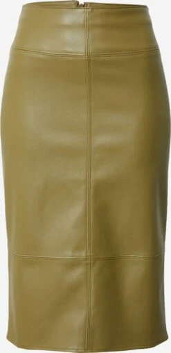 Leren Rokken Rok Kate Dames Olijfgroen