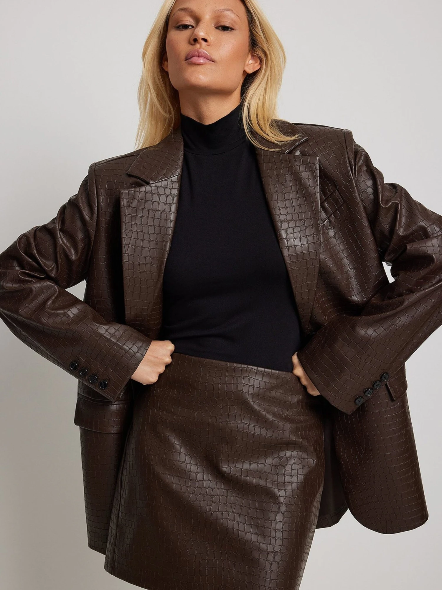 NA-KD Leren Rokken Rok Dames Bruin