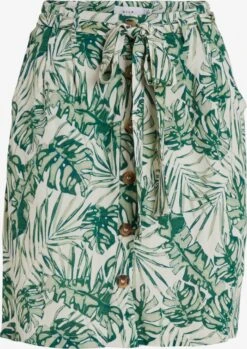 Vila Mini Rokken Rok SANNE Dames Mintgroen / Donkergroen / Wit