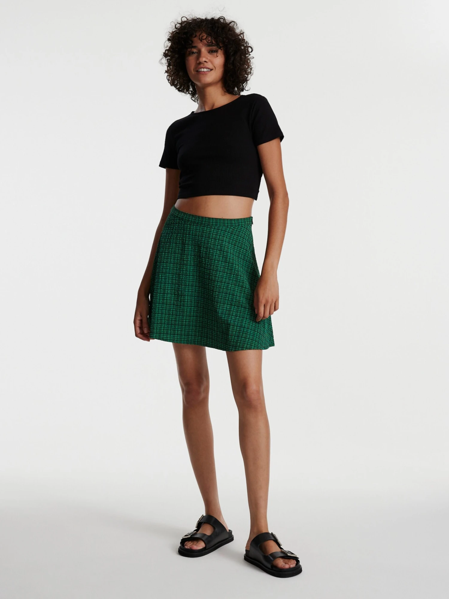 EDITED Leren Rokken Rok Verenice Dames Groen - Afbeelding 4