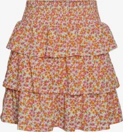 Pieces Midi Rokken Rok Luciana Dames Oranje