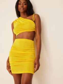 NA-KD Mini Rokken Rok Dames Geel