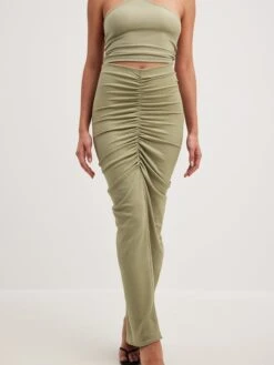 NA-KD Maxi Rokken Rok Dames Lichtgroen