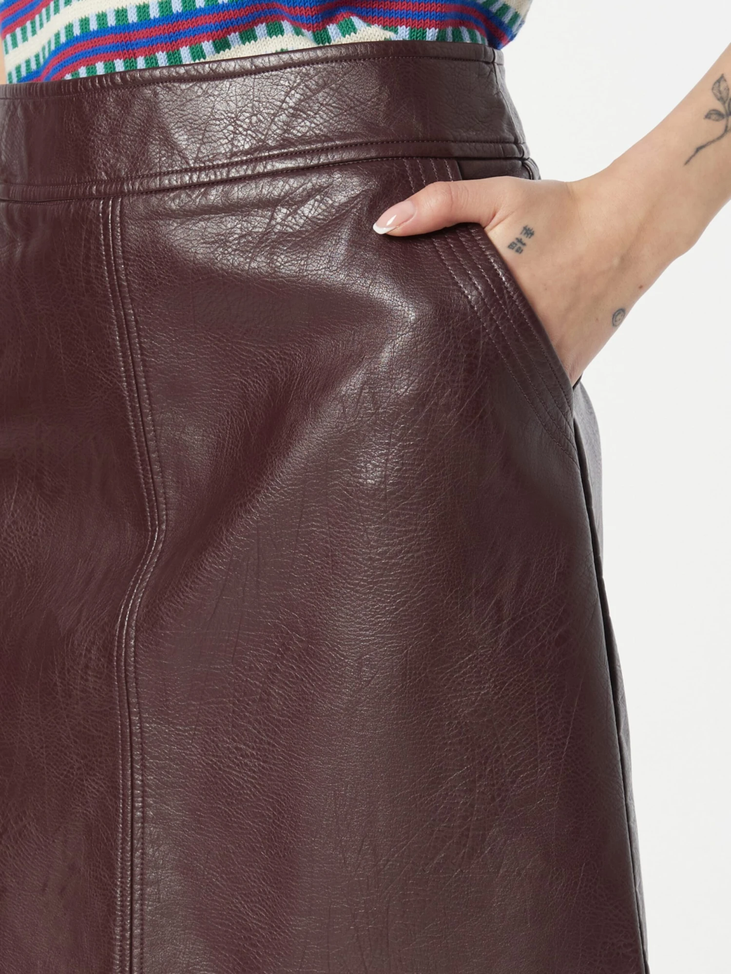 Dorothy Perkins Leren Rokken Rok Dames Bessen - Afbeelding 2