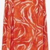 Selected Femme Midi Rokken Rok Sirine Dames Donkeroranje