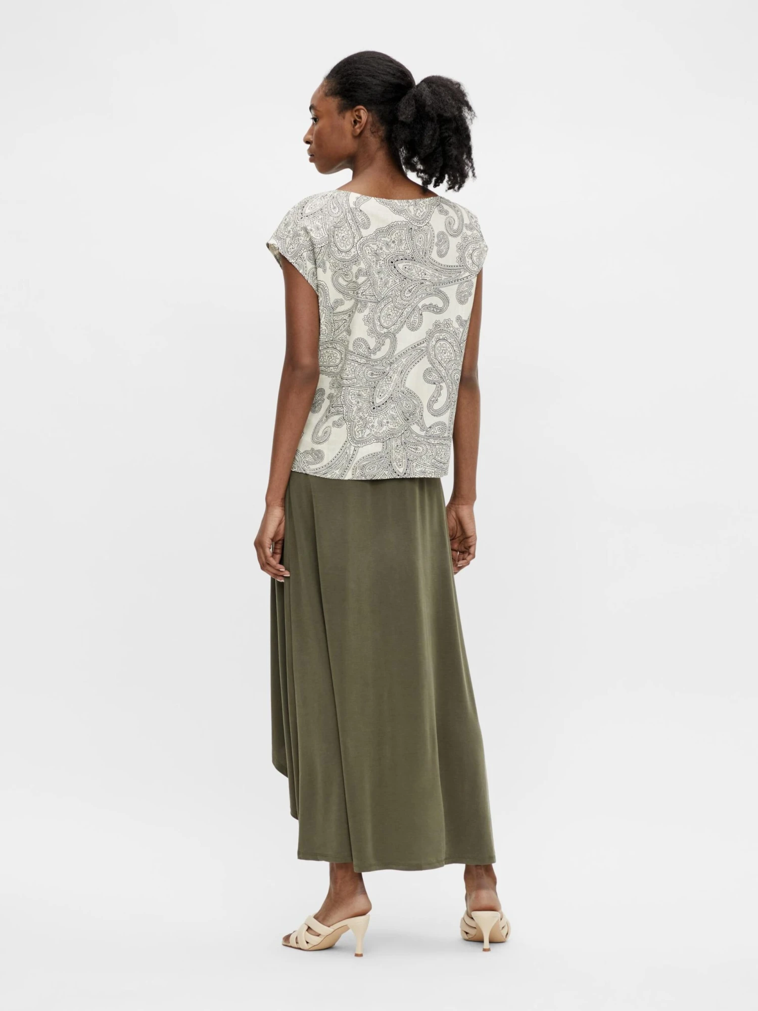 Object Maxi Rokken Rok Annie Dames Olijfgroen - Afbeelding 5