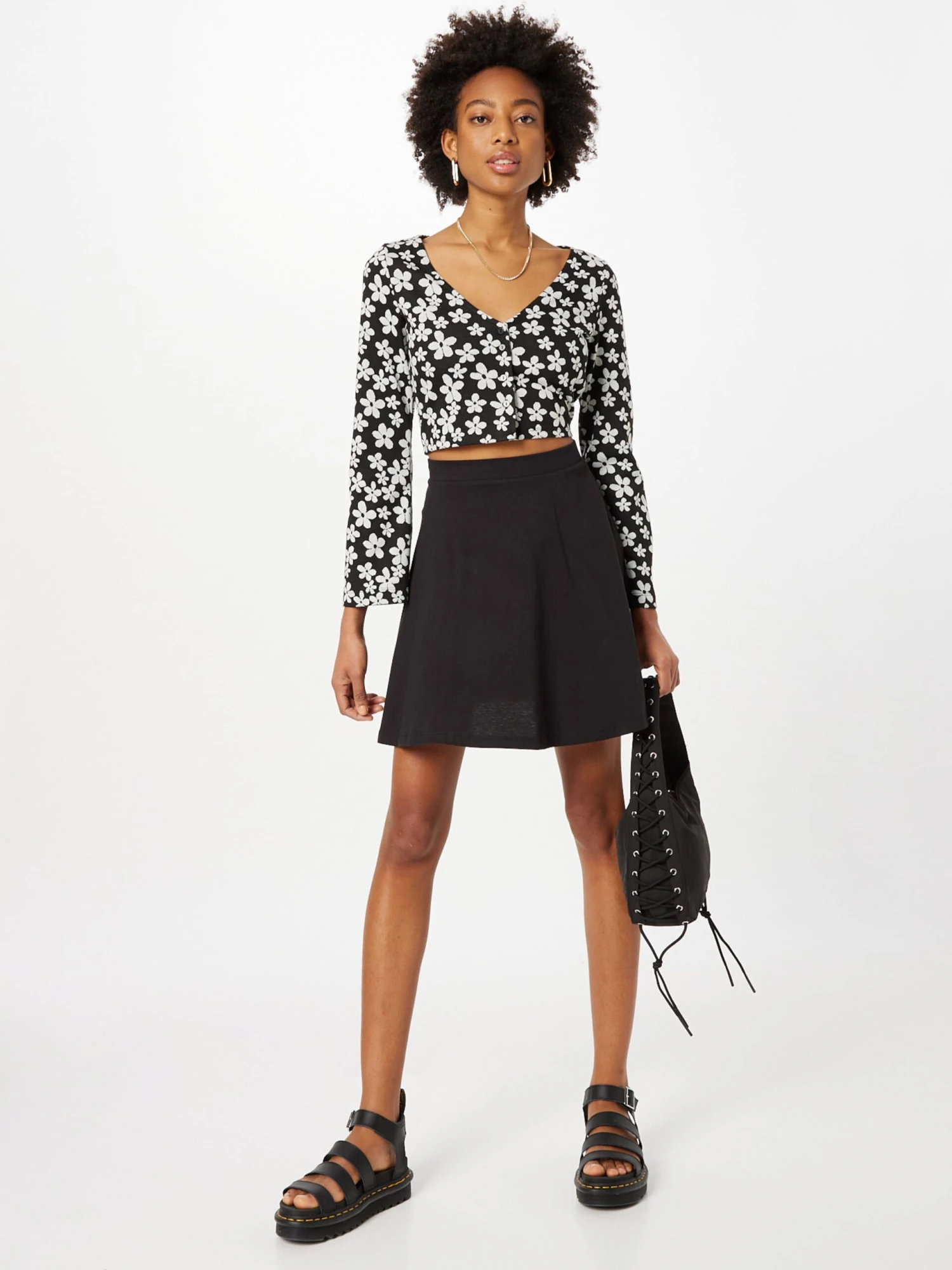 ONLY Mini Rokken Rok MAYA Dames Petrol / Zwart - Afbeelding 5