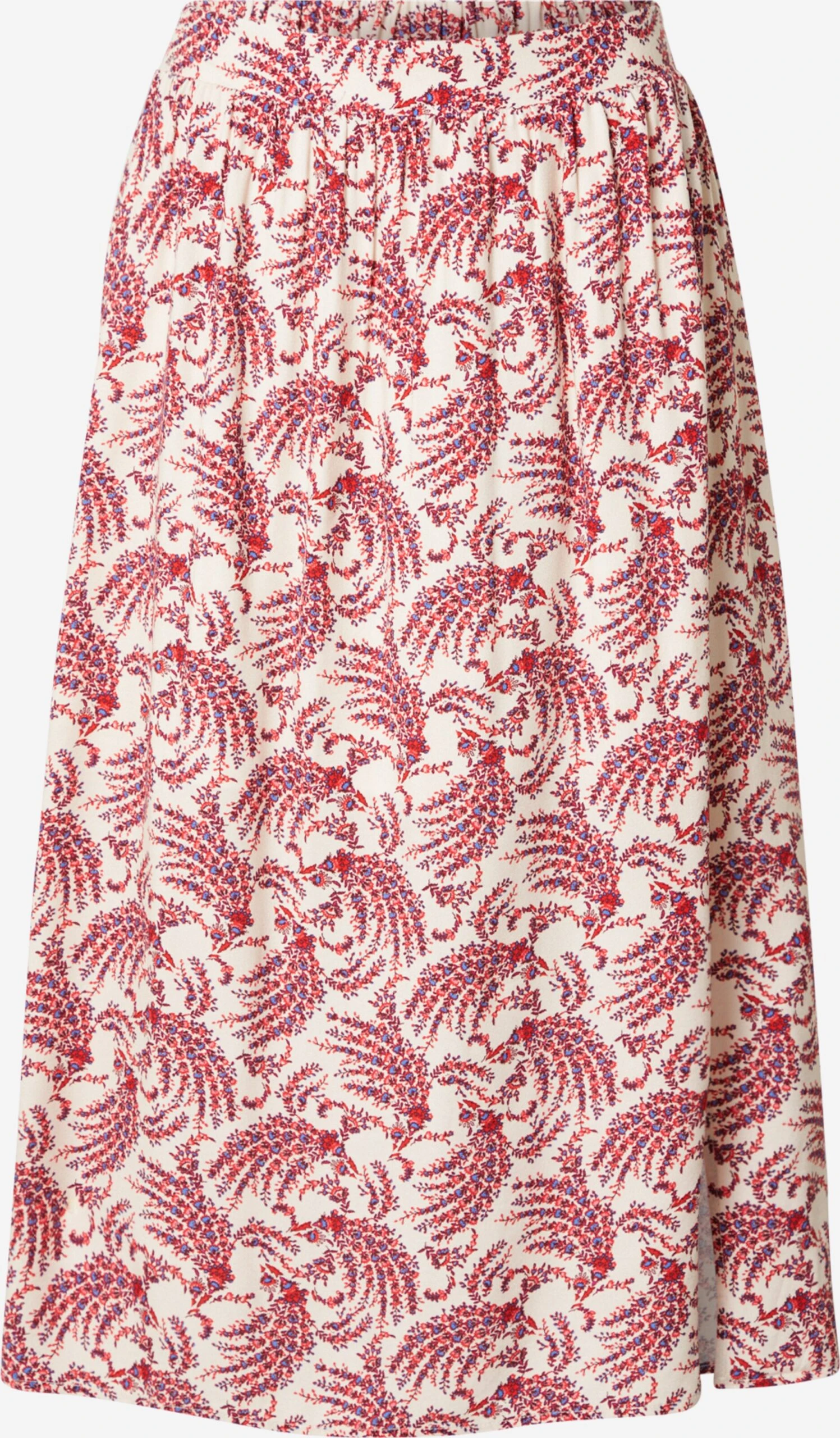 ESPRIT Midi Rokken Rok Dames Rood / Offwhite