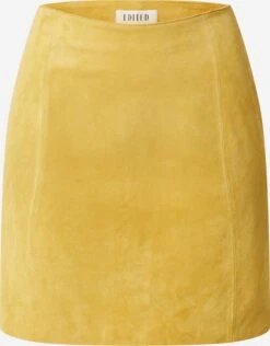 EDITED Leren Rokken Rok Celia Dames Geel