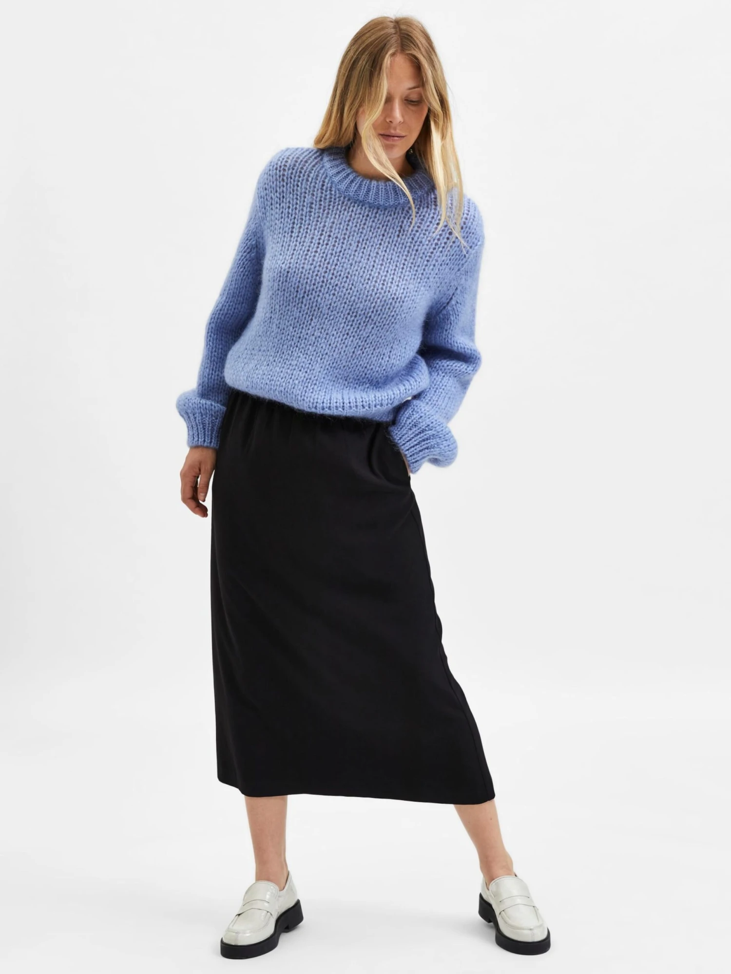 Selected Femme Maxi Rokken Rok Tinni Dames Zwart - Afbeelding 5