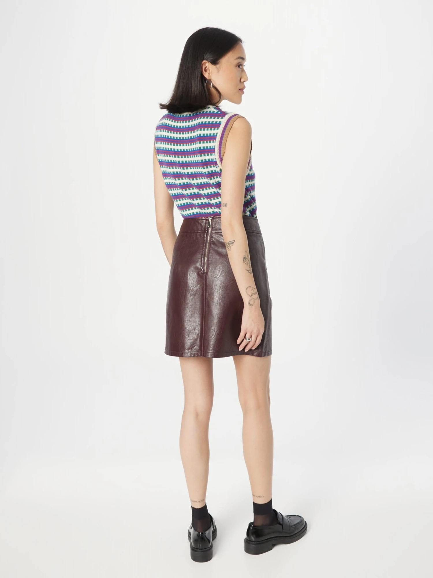 Dorothy Perkins Leren Rokken Rok Dames Bessen - Afbeelding 4