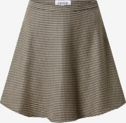 EDITED Leren Rokken Rok Verenice Dames Beige / Grijs